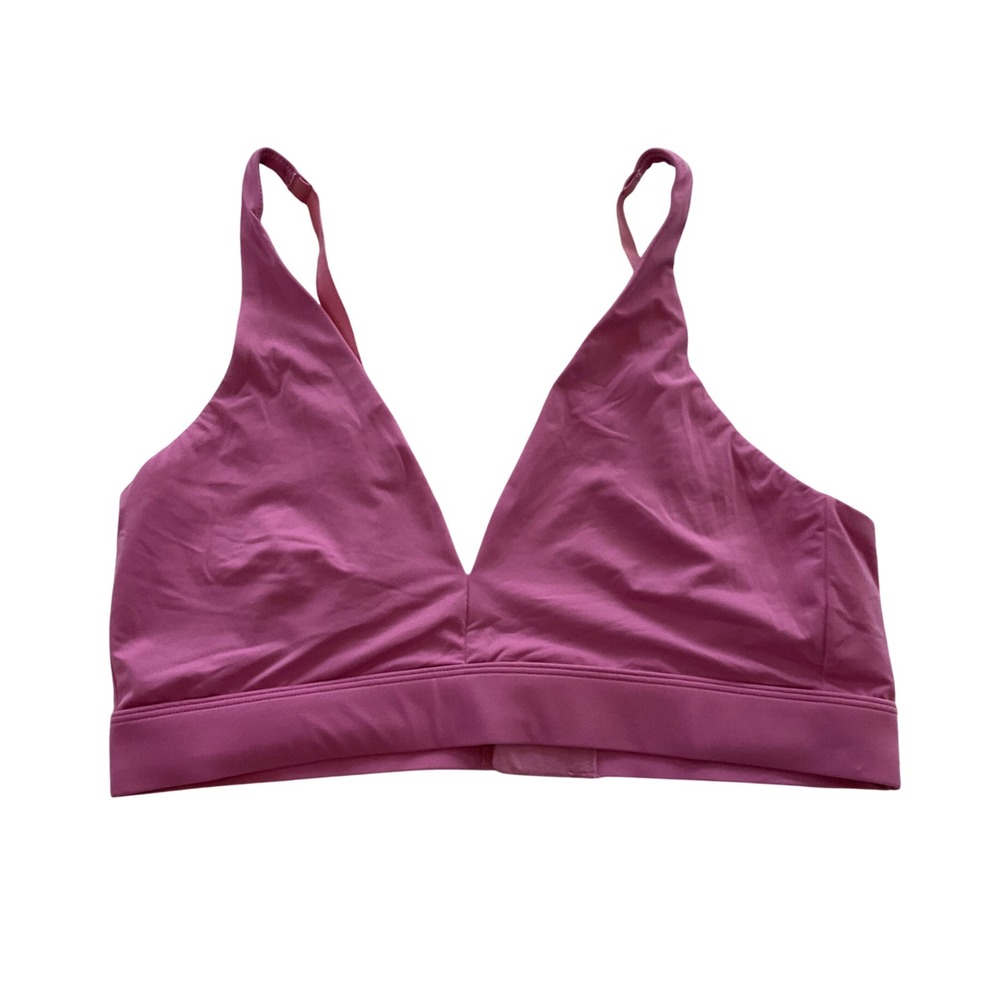 Joyspun Pink V Neck Wirefree Sports‎ Bra XL Polyamide Spandex
